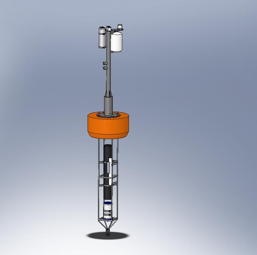 CAD rendering of buoy as assembled.